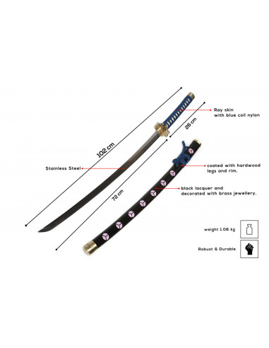 Conjunto de katanas forjadas à mão Zoro Roronoa, One Piece ⚔️ Loja