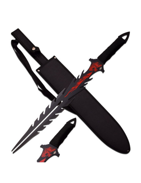 Espada curta de fantasia, chama do...