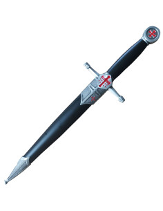 Adaga decorativa cruz e capacete templários