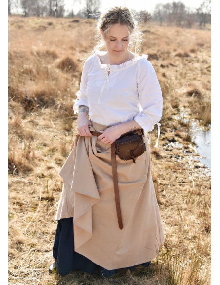 Blusa medieval mulher Birga, branca