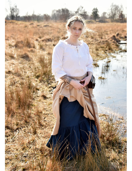 Blusa medieval mulher Birga, branca