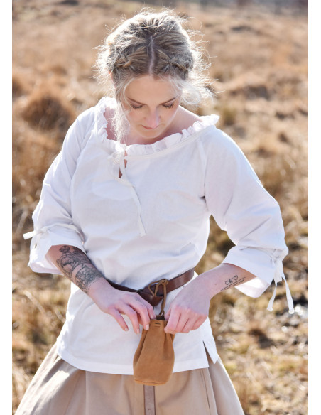 Blusa medieval mulher Birga, branca