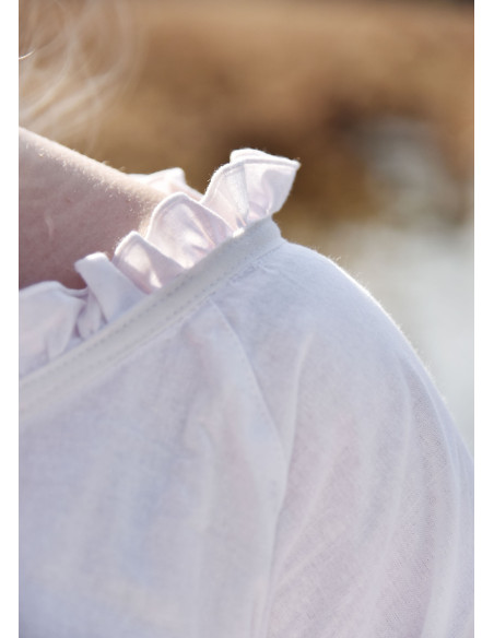 Blusa medieval mulher Birga, branca