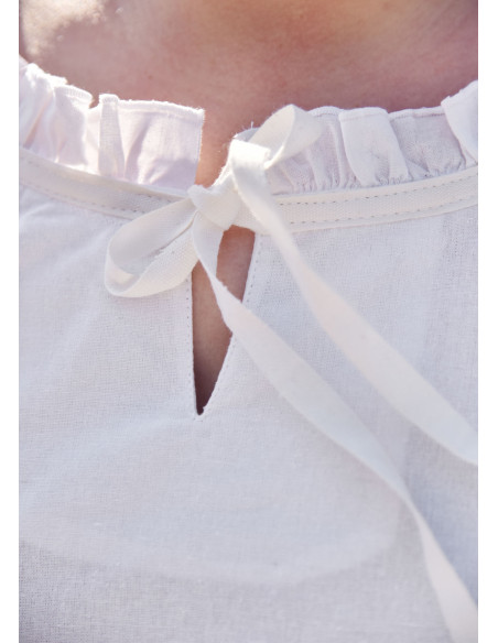 Blusa medieval mulher Birga, branca