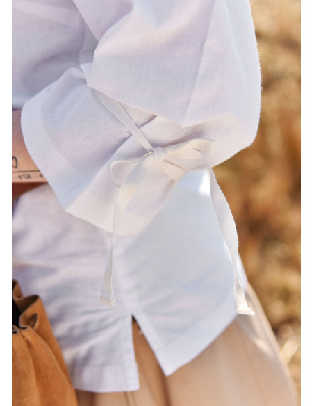 Blusa medieval mulher Birga, branca