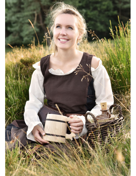 Jarle vestido medieval sem mangas em...