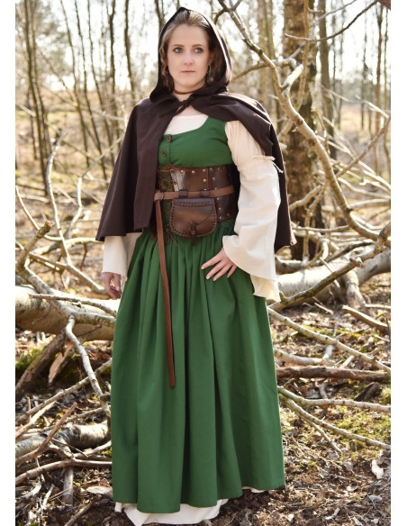 Vestido medieval sem mangas Lene em...