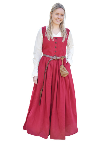 Vestido Medieval Sem Mangas Red Lene