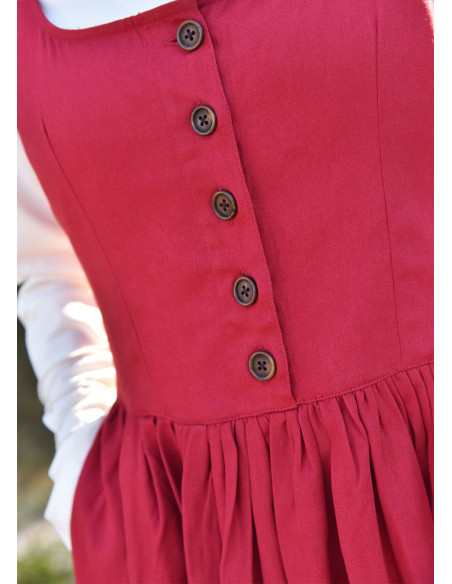 Vestido Medieval Sem Mangas Red Lene
