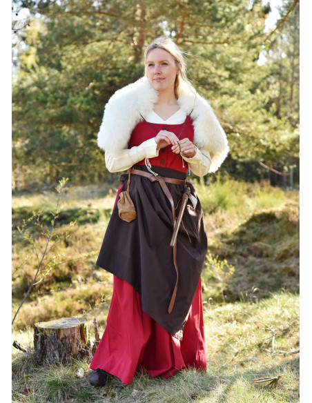 Vestido Medieval Sem Mangas Red Lene