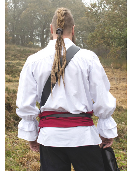 Camisa medieval e pirata Henry branco