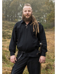 Camisa de cavaleiro medieval Gotz, preta