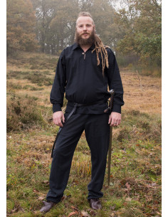 Camisa de cavaleiro medieval Gotz, preta 2