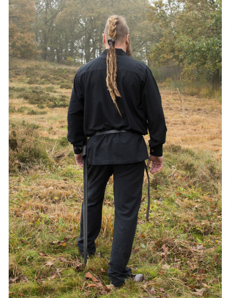 Camisa de cavaleiro medieval Gotz, preta