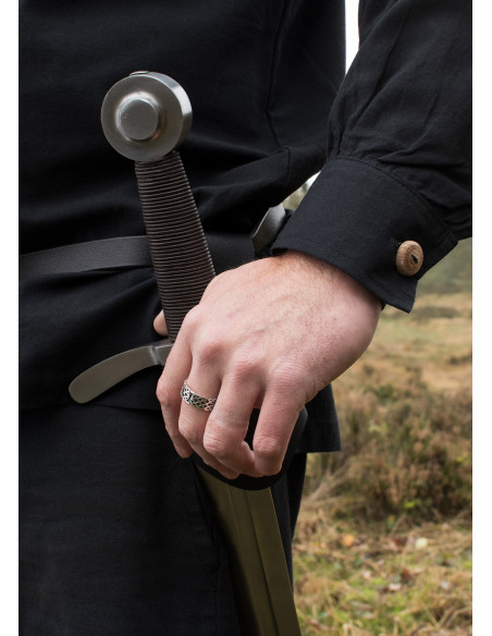 Camisa de cavaleiro medieval Gotz, preta