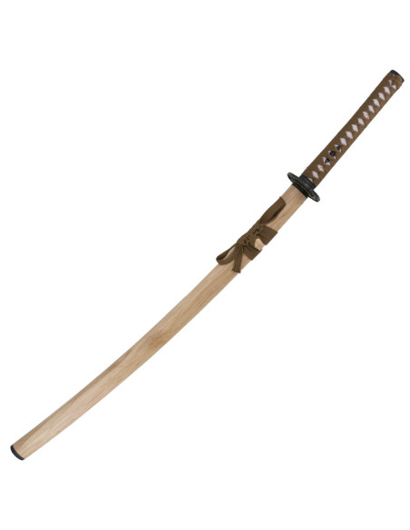 aço carbono Katana, tsuba e apoio