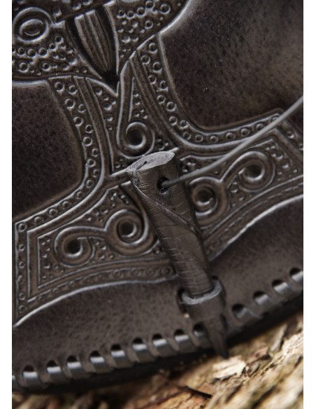 Bolsa martelo de Thor em couro preto