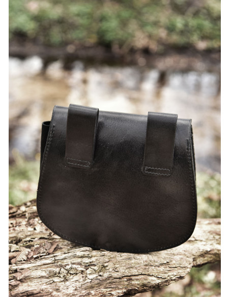 Bolsa martelo de Thor em couro preto