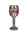Taça Cavaleiro Templário em resina para colecionadores, 19 cm.