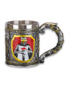 Caneca Cavaleiro Templário para colecionadores, 10,5 cm.