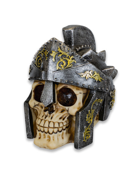 capacete romano de caveira em miniatura