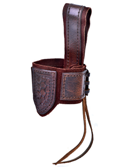 Tahalí para chifre em couro e...