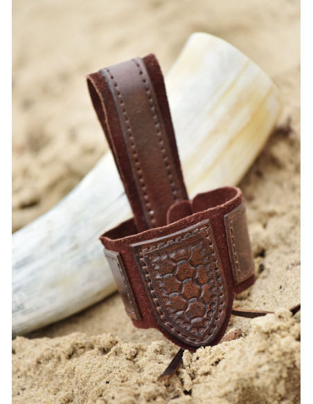 Tahalí para chifre em couro e...