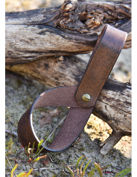 Tahalí simples para chifre em couro,...