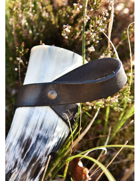 Tahalí simples para chifre em couro,...