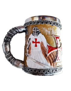 Caneca de resina dos Cavaleiros Templários