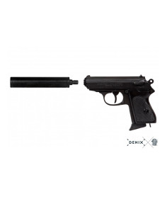 Pistola semiautomática com silenciador 2