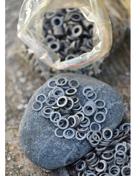 Saco 1kg. com anéis planos para cota...