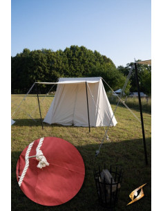 Tenda medieval vermelha para guerreiros intrépidos, 2 x 4...