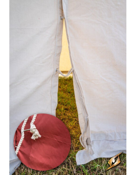 Tenda medieval vermelha para...