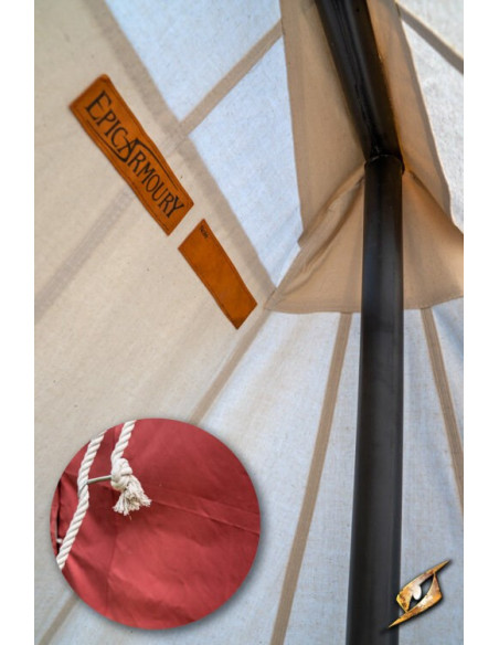 Tenda medieval vermelha para...