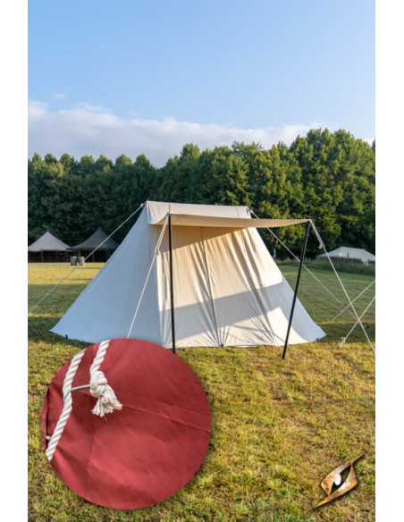 Tenda medieval vermelha para...