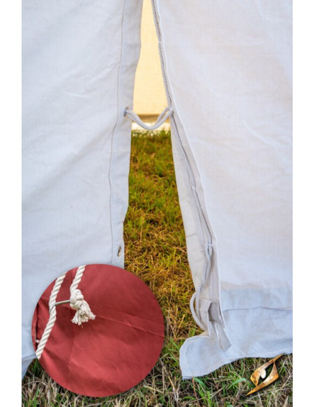 Tenda medieval vermelha para...