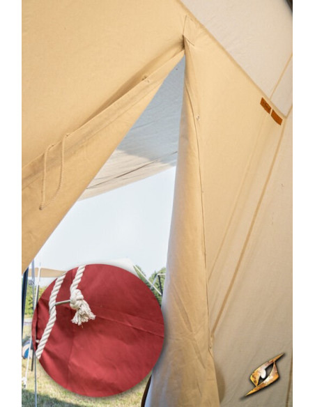 Tenda medieval vermelha para...