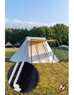 Tenda medieval preta para guerreiros intrépidos, 3 x 5 mts. 2