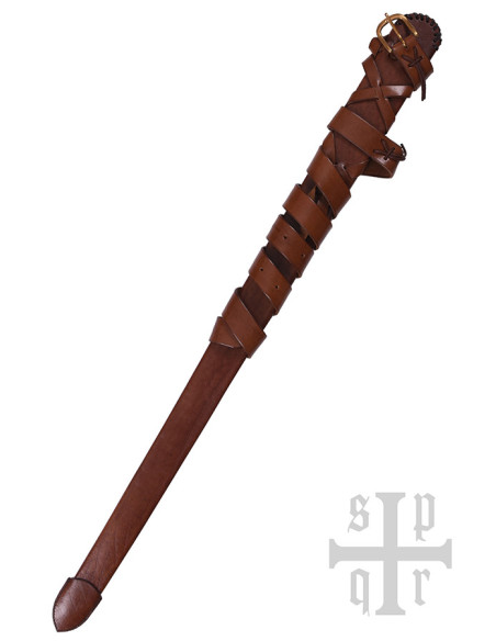 Bainha de couro com cinto para espada...