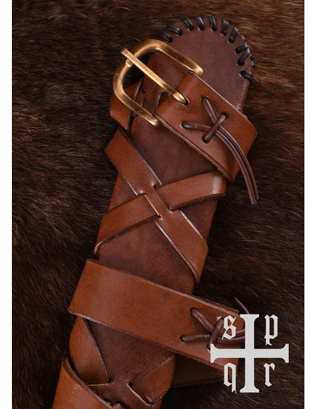 Bainha de couro com cinto para espada...