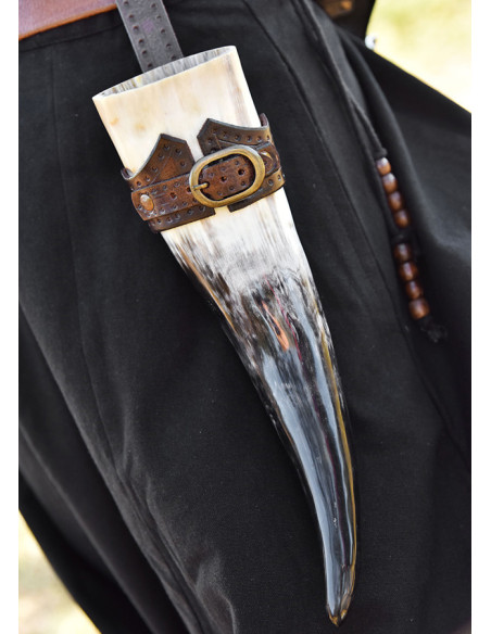 Baldric de couro com fivela de...