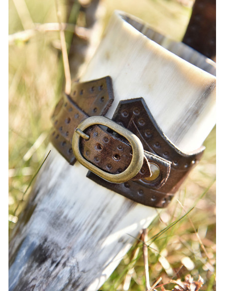 Baldric de couro com fivela de...