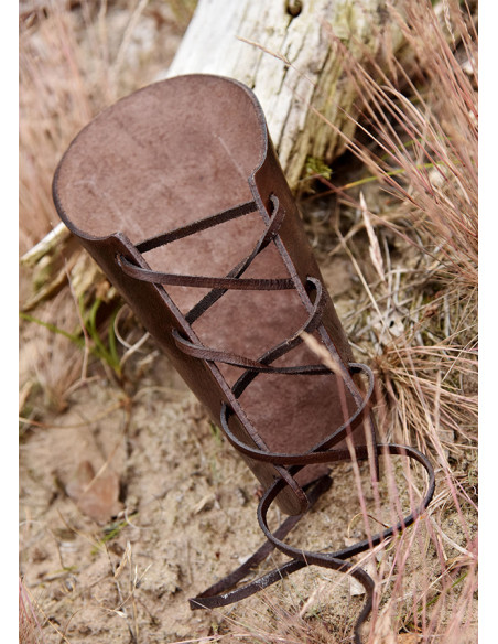 Pulseira de couro com gravação Vegvísir