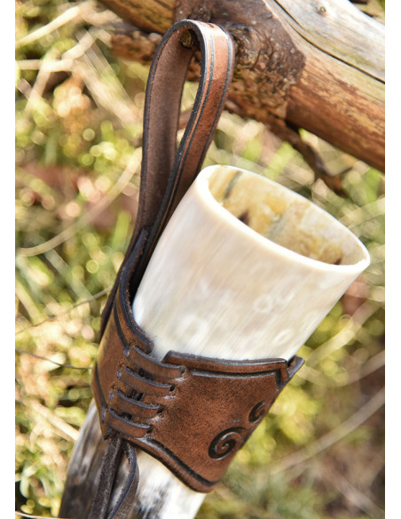 Baldric de couro com Triskel para...