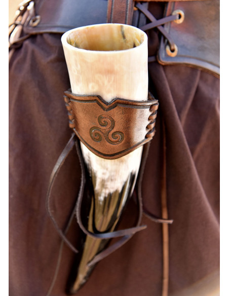 Baldric de couro com Triskel para...