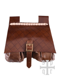 Bolsa de couro medieval, século XIV, várias cores