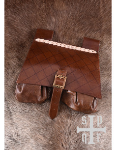 Bolsa de couro medieval, século XIV, várias cores 2