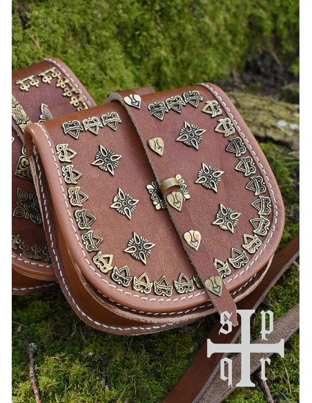 Bolsa de couro Viking modelo Tarsoly