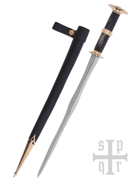 Adaga longa alemã tipo Rondel com...